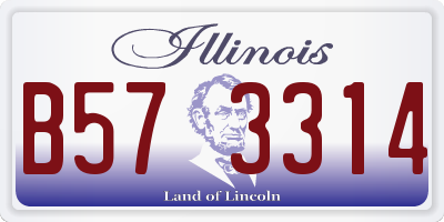IL license plate B573314