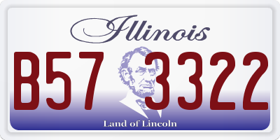 IL license plate B573322
