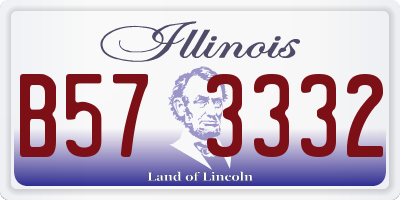 IL license plate B573332