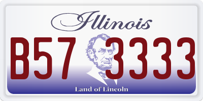 IL license plate B573333
