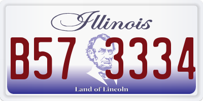 IL license plate B573334