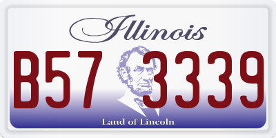 IL license plate B573339