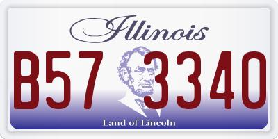 IL license plate B573340