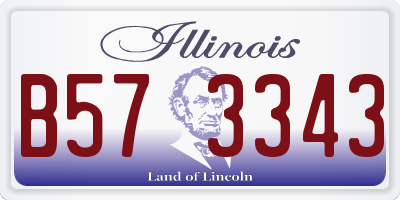 IL license plate B573343
