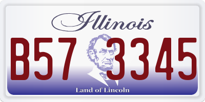 IL license plate B573345