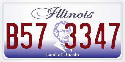 IL license plate B573347