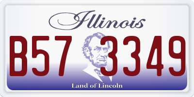 IL license plate B573349