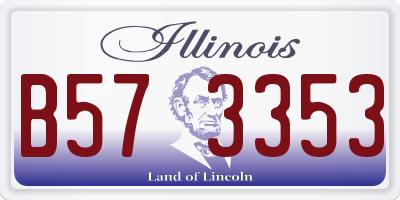 IL license plate B573353
