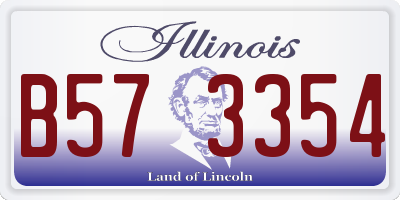 IL license plate B573354