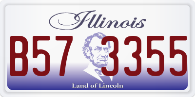 IL license plate B573355
