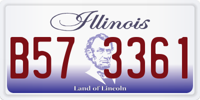IL license plate B573361