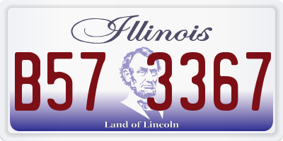 IL license plate B573367