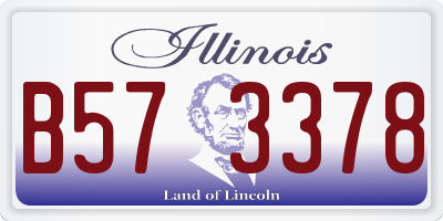 IL license plate B573378