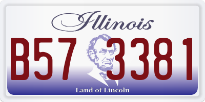 IL license plate B573381