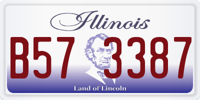 IL license plate B573387
