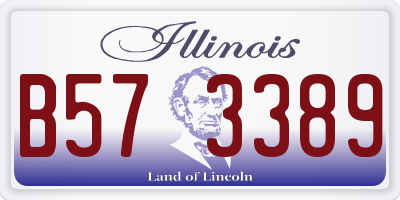 IL license plate B573389