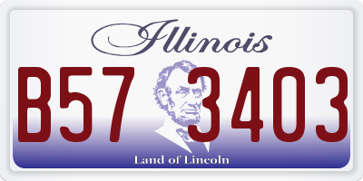 IL license plate B573403
