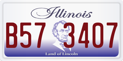 IL license plate B573407