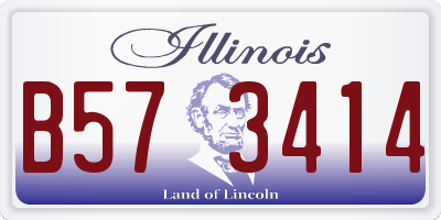 IL license plate B573414