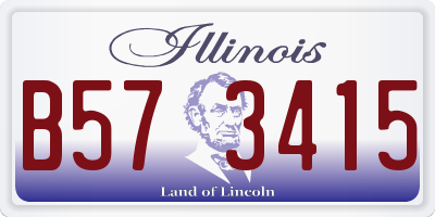 IL license plate B573415