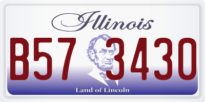 IL license plate B573430