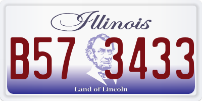 IL license plate B573433