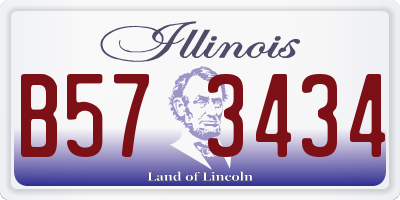 IL license plate B573434