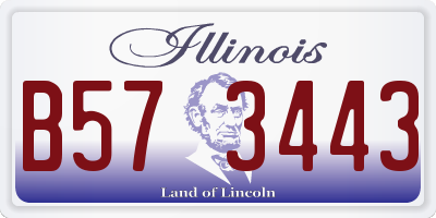 IL license plate B573443