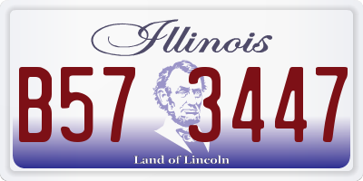 IL license plate B573447
