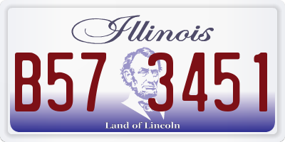 IL license plate B573451