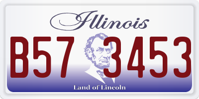 IL license plate B573453