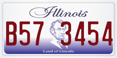 IL license plate B573454