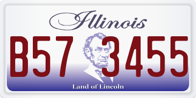 IL license plate B573455