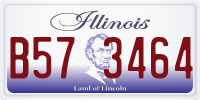 IL license plate B573464