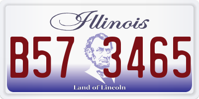 IL license plate B573465