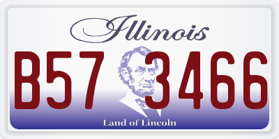 IL license plate B573466