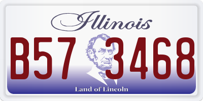 IL license plate B573468
