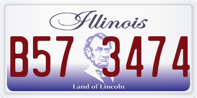 IL license plate B573474
