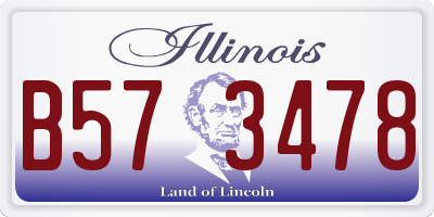 IL license plate B573478