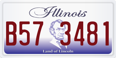 IL license plate B573481
