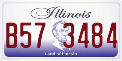 IL license plate B573484