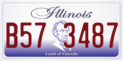 IL license plate B573487