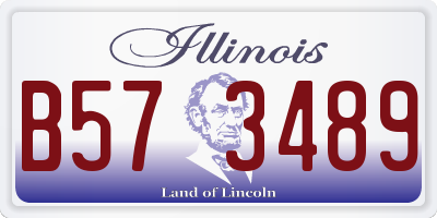 IL license plate B573489