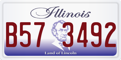 IL license plate B573492