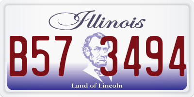 IL license plate B573494