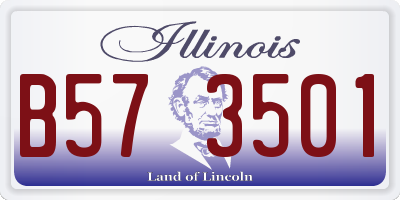IL license plate B573501