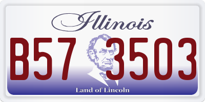IL license plate B573503