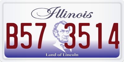 IL license plate B573514