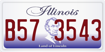 IL license plate B573543