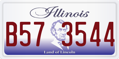 IL license plate B573544